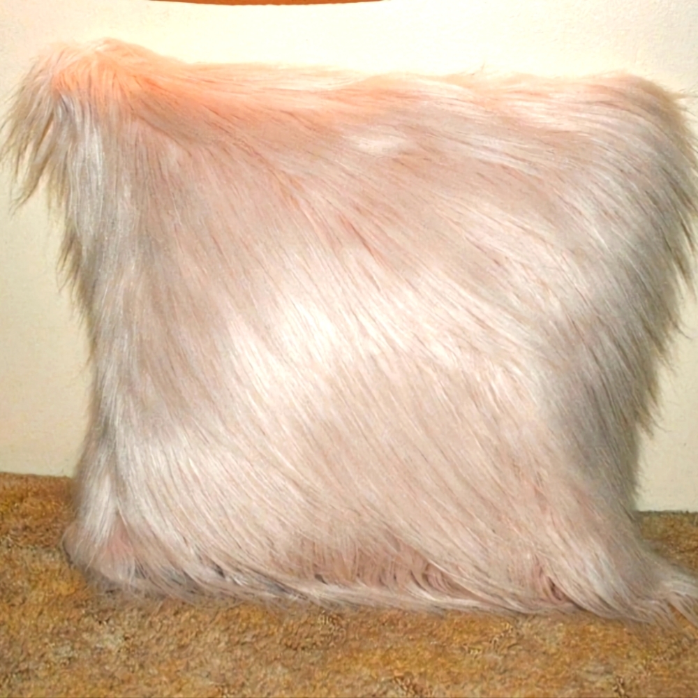Faux Fur Accent Pillow